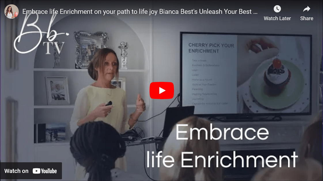 Watch Bianca Best introduce Enrichment as part of her patented E-Scape methodology